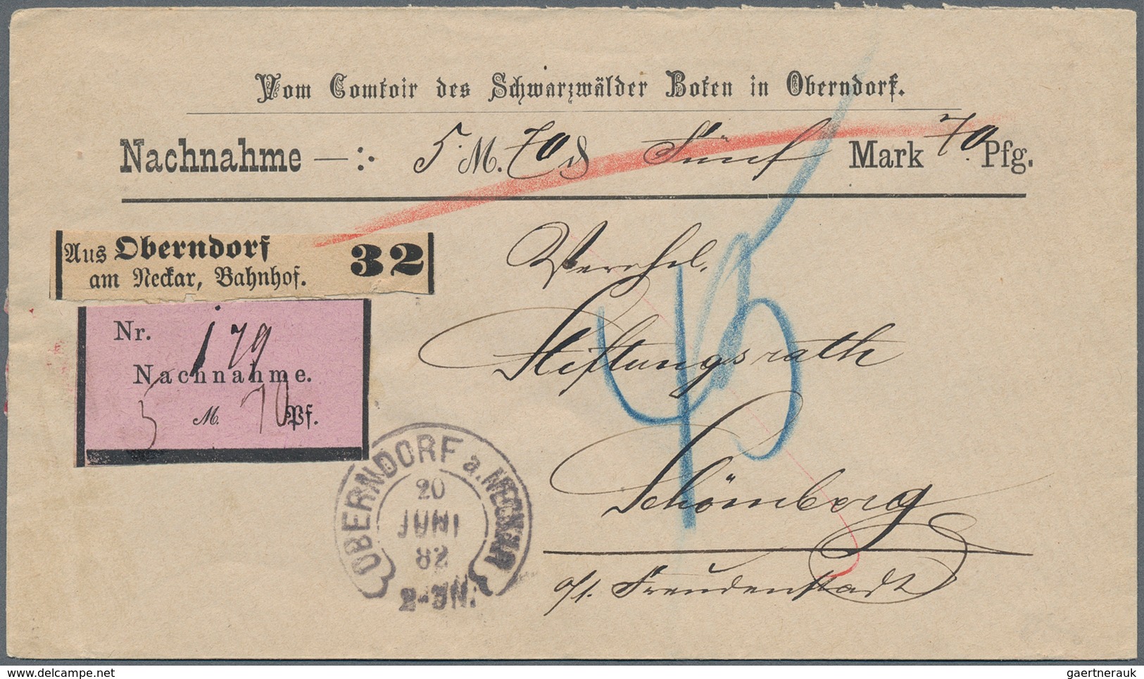 Württemberg - Marken und Briefe: 1874/1923, Partie von ca. 35 Briefen und Karten, dabei Paketkarten,