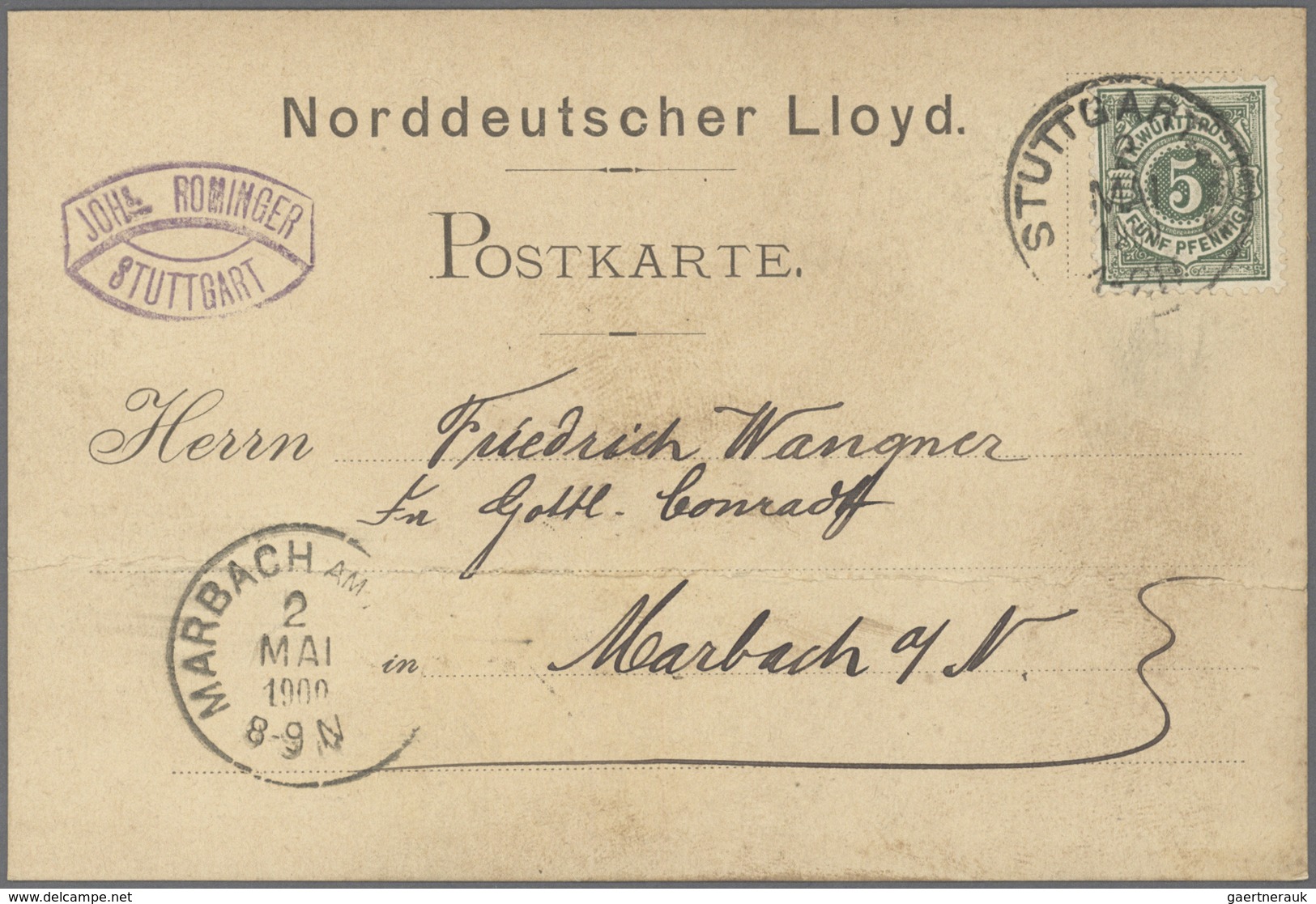 Württemberg - Marken Und Briefe: 1880-1920, Partie Mit Ca. 1500 Ganzsachen Und Postkarten Aus Einer - Other & Unclassified