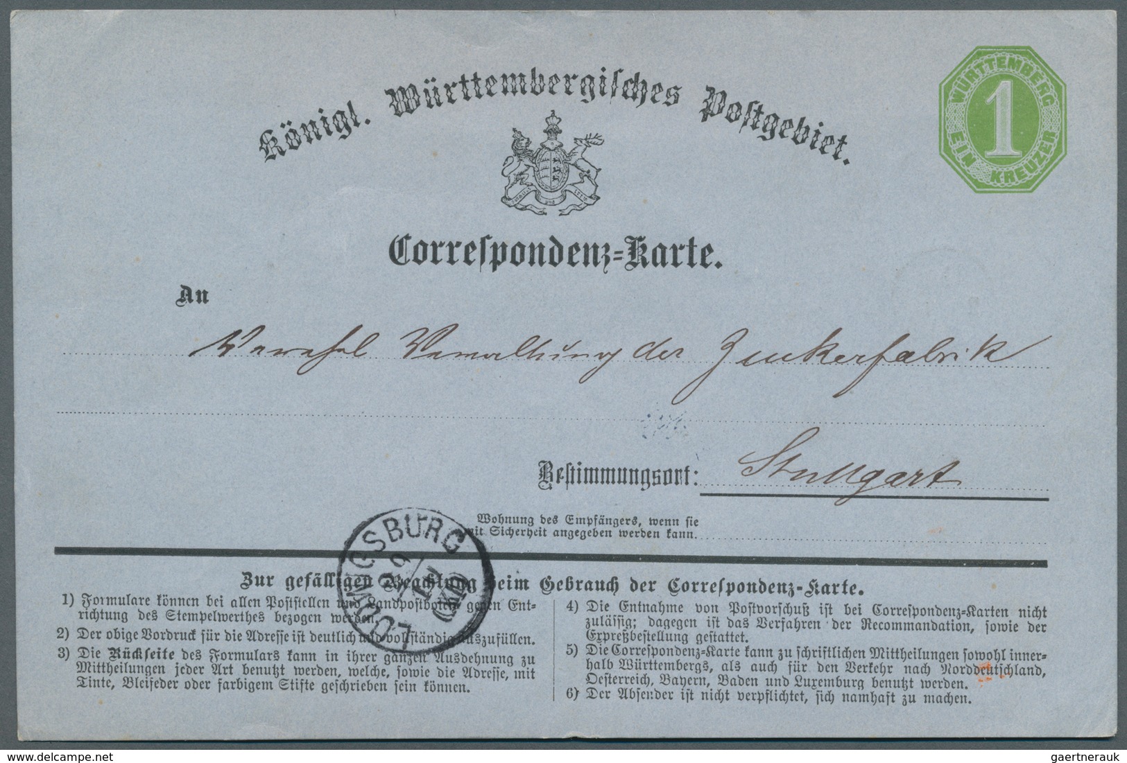 Württemberg - Ganzsachen: 1862/1920, sehr umfangreiche Sammlung ab U 1 bis DPB 67, insgesamt 807 nur