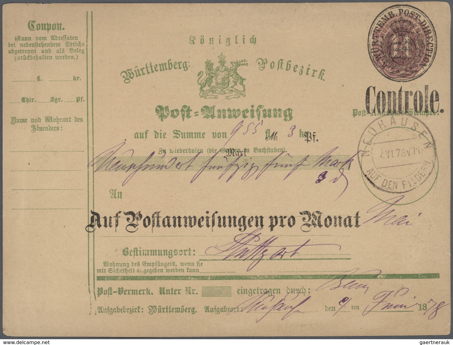 Württemberg - Ganzsachen: Ab 1862. Spezialsammlung In 4 Bänden Aus Amerikanischem Nachlass. Dabei Po - Sonstige & Ohne Zuordnung