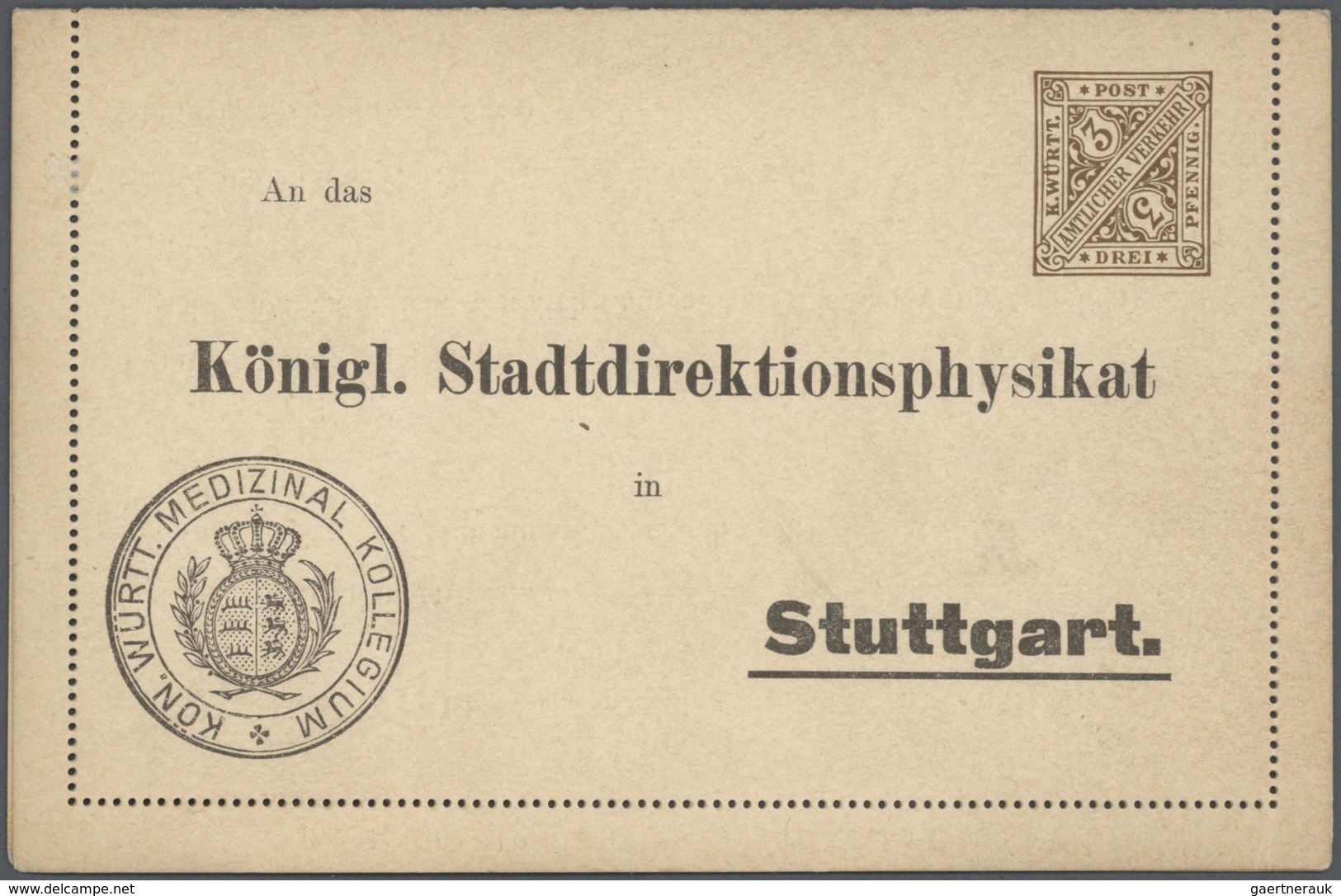 Württemberg - Ganzsachen: Ab 1862. Spezialsammlung In 4 Bänden Aus Amerikanischem Nachlass. Dabei Po - Other & Unclassified