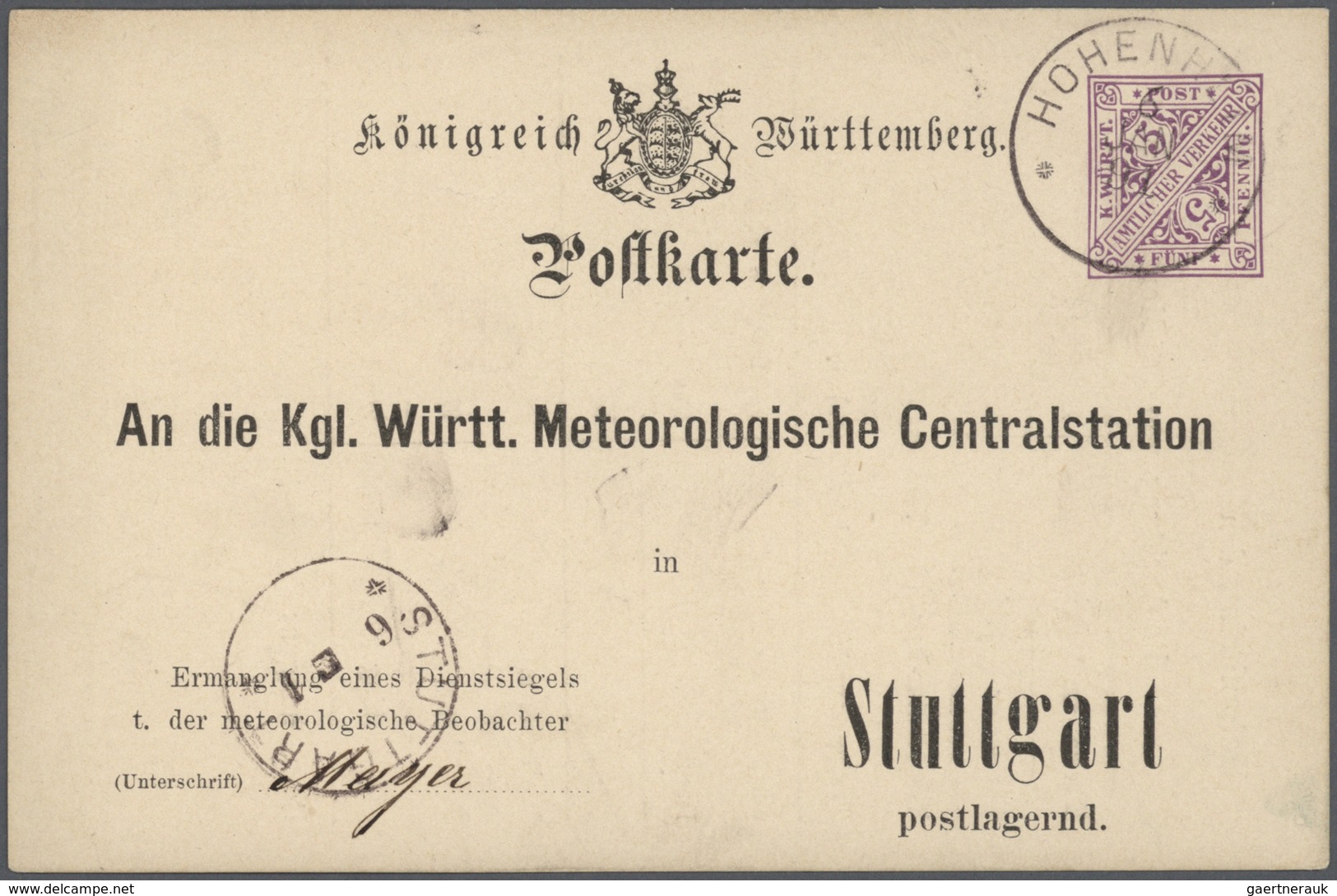 Württemberg - Ganzsachen: Ab 1862. Spezialsammlung in 4 Bänden aus amerikanischem Nachlass. Dabei Po