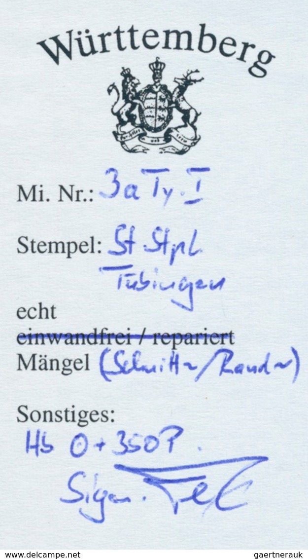 Württemberg - Stempel: 1851/1874. Sehr umfangreiche STEMPELSAMMLUNG mit über 1.400 Stück (n.A.d.E.)