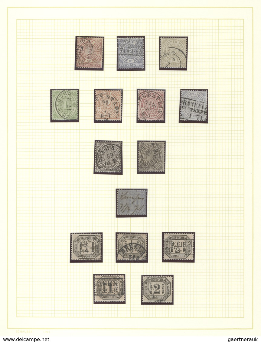 Norddeutscher Bund - Marken Und Briefe: 1868/1870, Saubere Gestempelte Sammlung Von 34 Marken Auf Al - Other & Unclassified