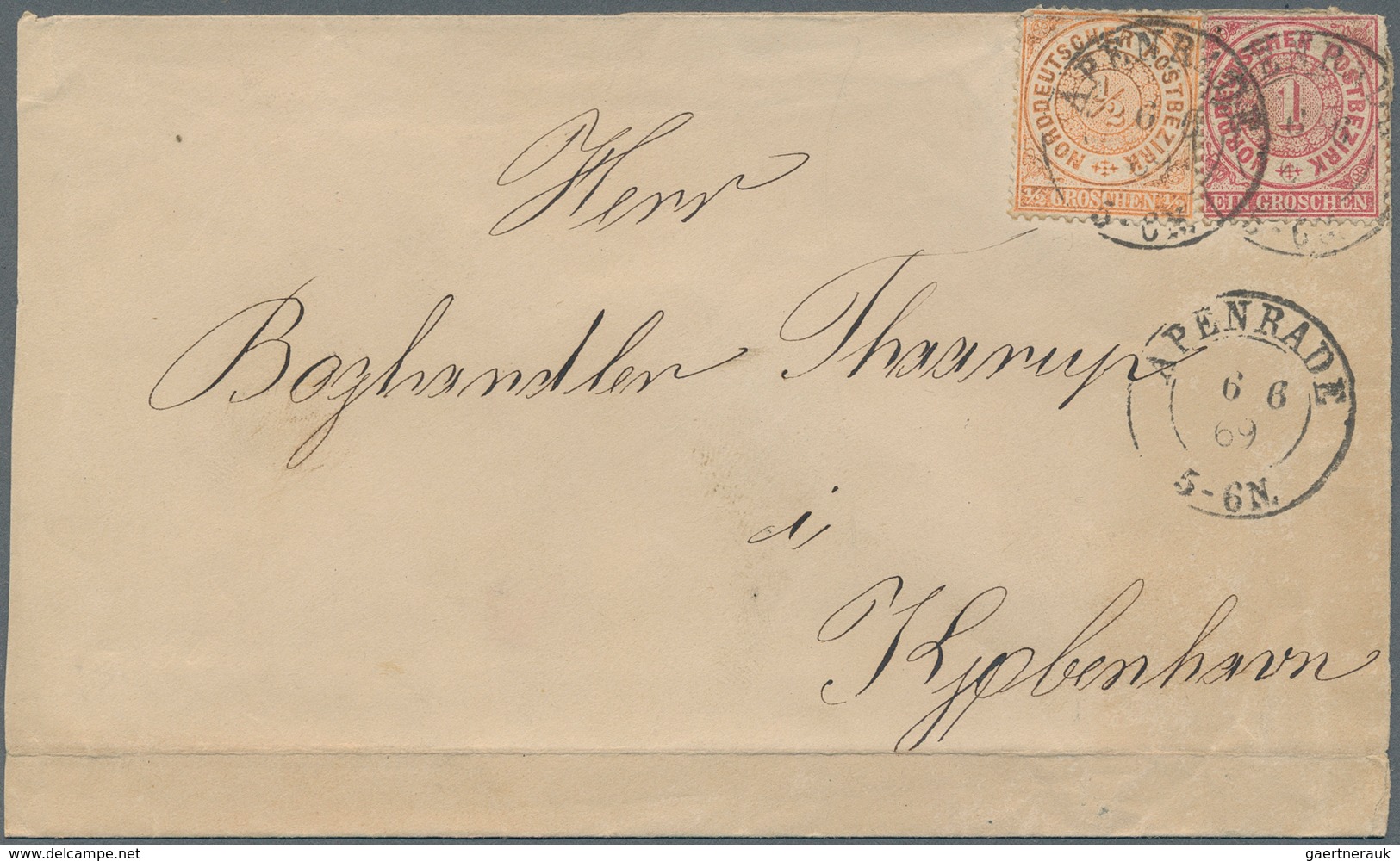 Norddeutscher Bund - Marken und Briefe: 1868/1871 (ca.), vielseitiger Posten von rund 150 Briefen, m