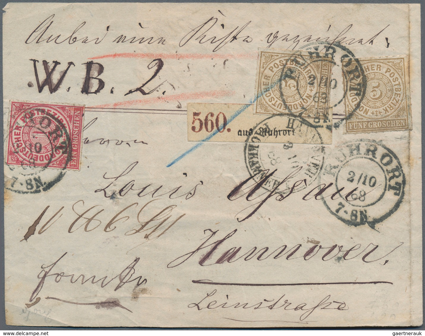 Norddeutscher Bund - Marken Und Briefe: 1868/1871, Partie Mit 17 Briefen Und Ganzsachen Inkl. Zwei F - Other & Unclassified