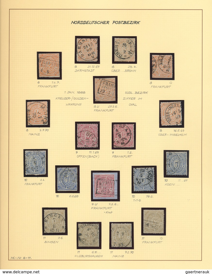 Norddeutscher Bund - Marken Und Briefe: 1868/70, Saubere Grösstenteils Gestempelte Sammlung Mit Eini - Sonstige & Ohne Zuordnung