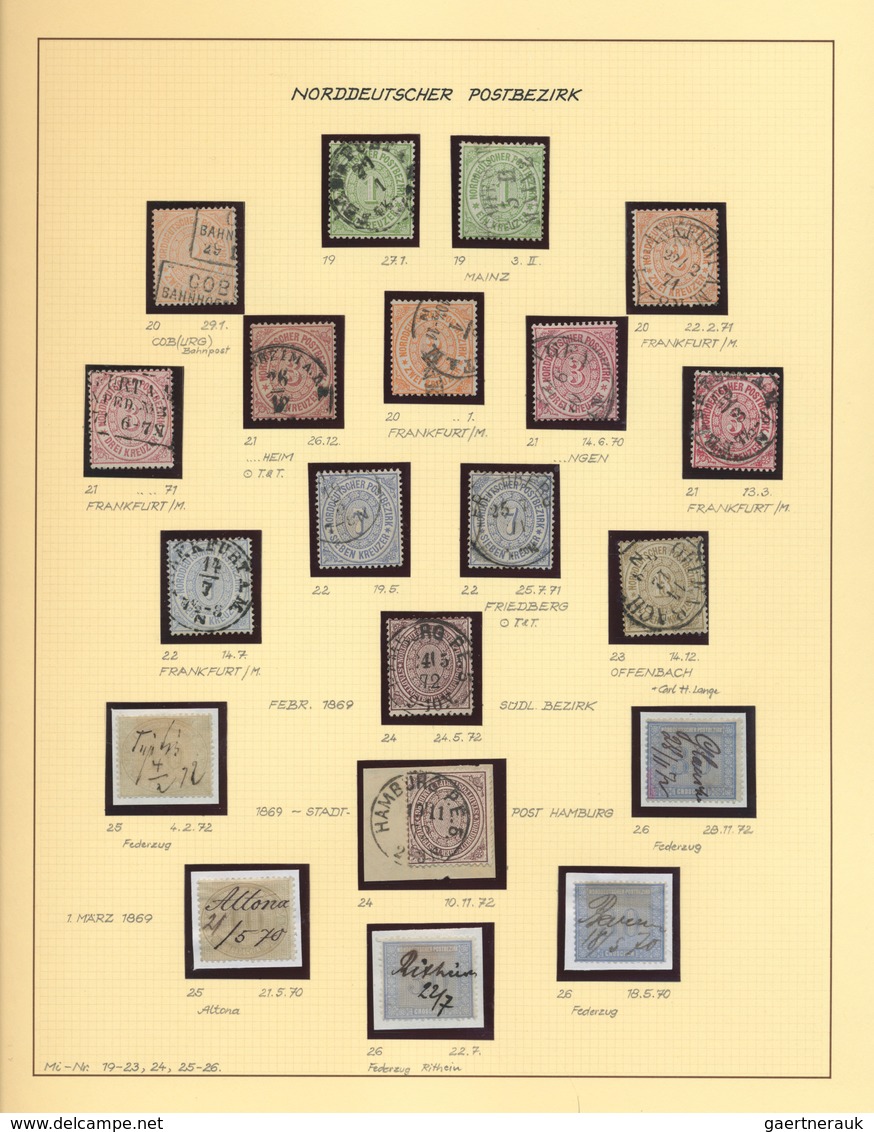 Norddeutscher Bund - Marken Und Briefe: 1868/70, Saubere Grösstenteils Gestempelte Sammlung Mit Eini - Other & Unclassified