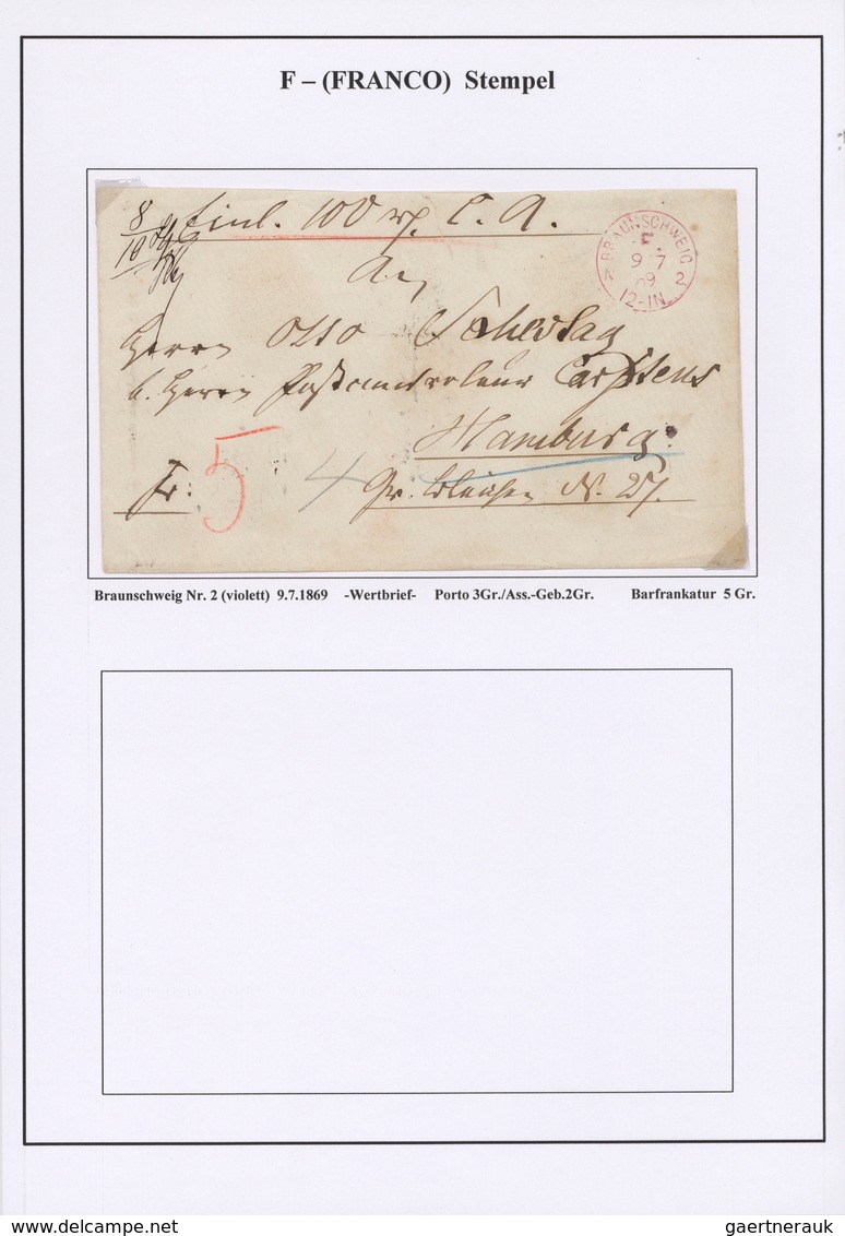 Norddeutscher Bund - Stempel: 1868/73, Die "F" (Franco)-Stempel, Der Beginn Der Postautomatisation I - Other & Unclassified