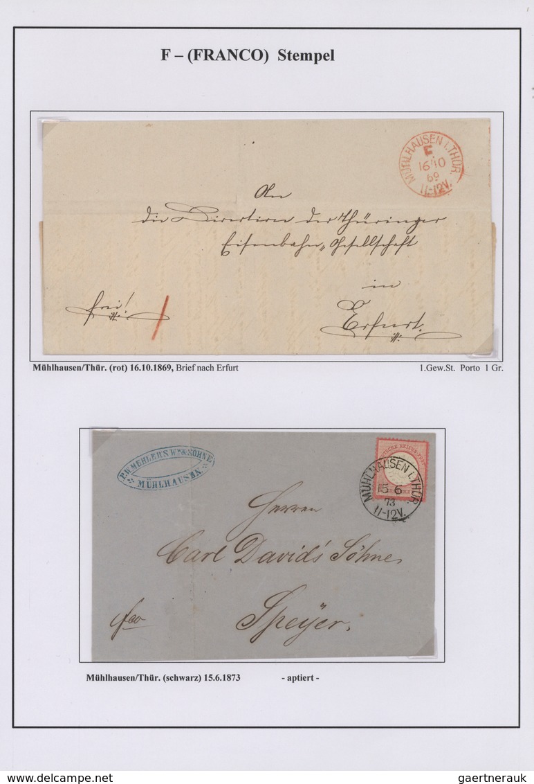 Norddeutscher Bund - Stempel: 1868/73, Die "F" (Franco)-Stempel, Der Beginn Der Postautomatisation I - Other & Unclassified