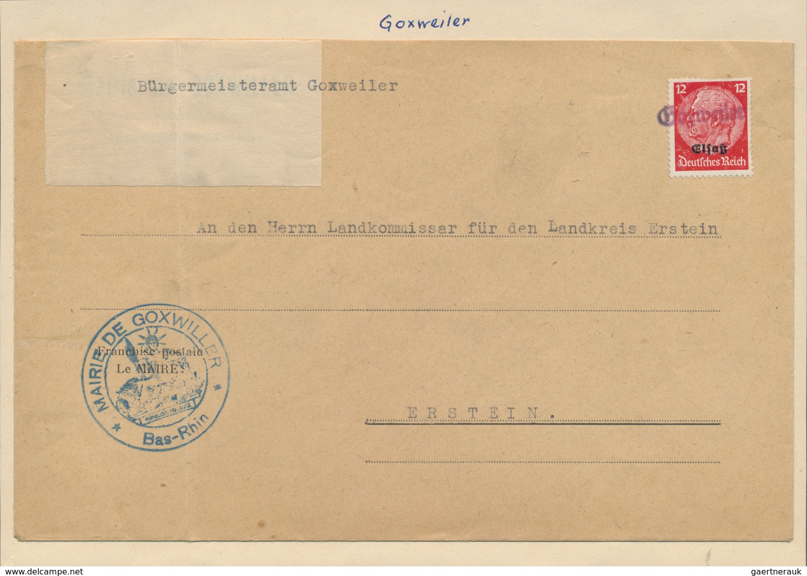 Elsass-Lothringen - Marken Und Briefe: 1820/1945 Ca., Alter Sammlungsbestand Mit Briefen Ab Vorphila - Sonstige & Ohne Zuordnung