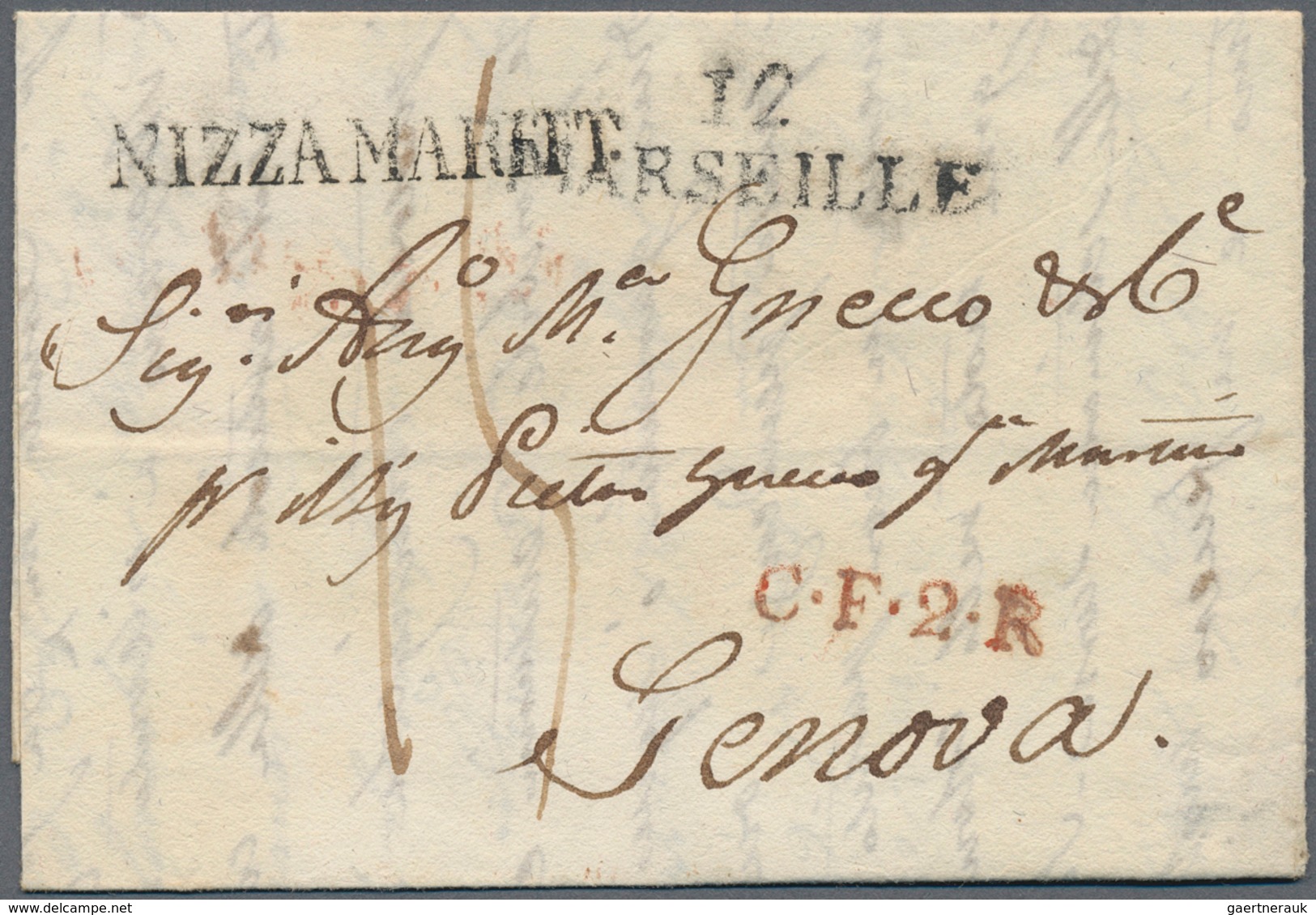 Grenzübergangsstempel: 1814/1867, Partie Mit 13 Belegen, Dabei Interessante Stücke Wie Roter L2 "Fra - Prephilately