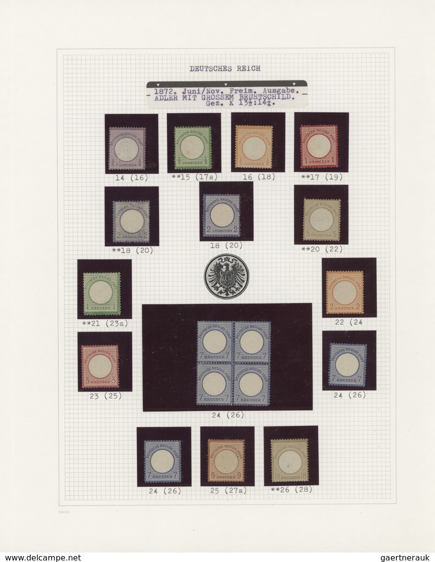 Deutsches Reich: 1872/1917, Hochwertige, Ungebrauchte Und Postfrische Sammlung Ab Mi.-Nr. 1 (Befund - Sammlungen