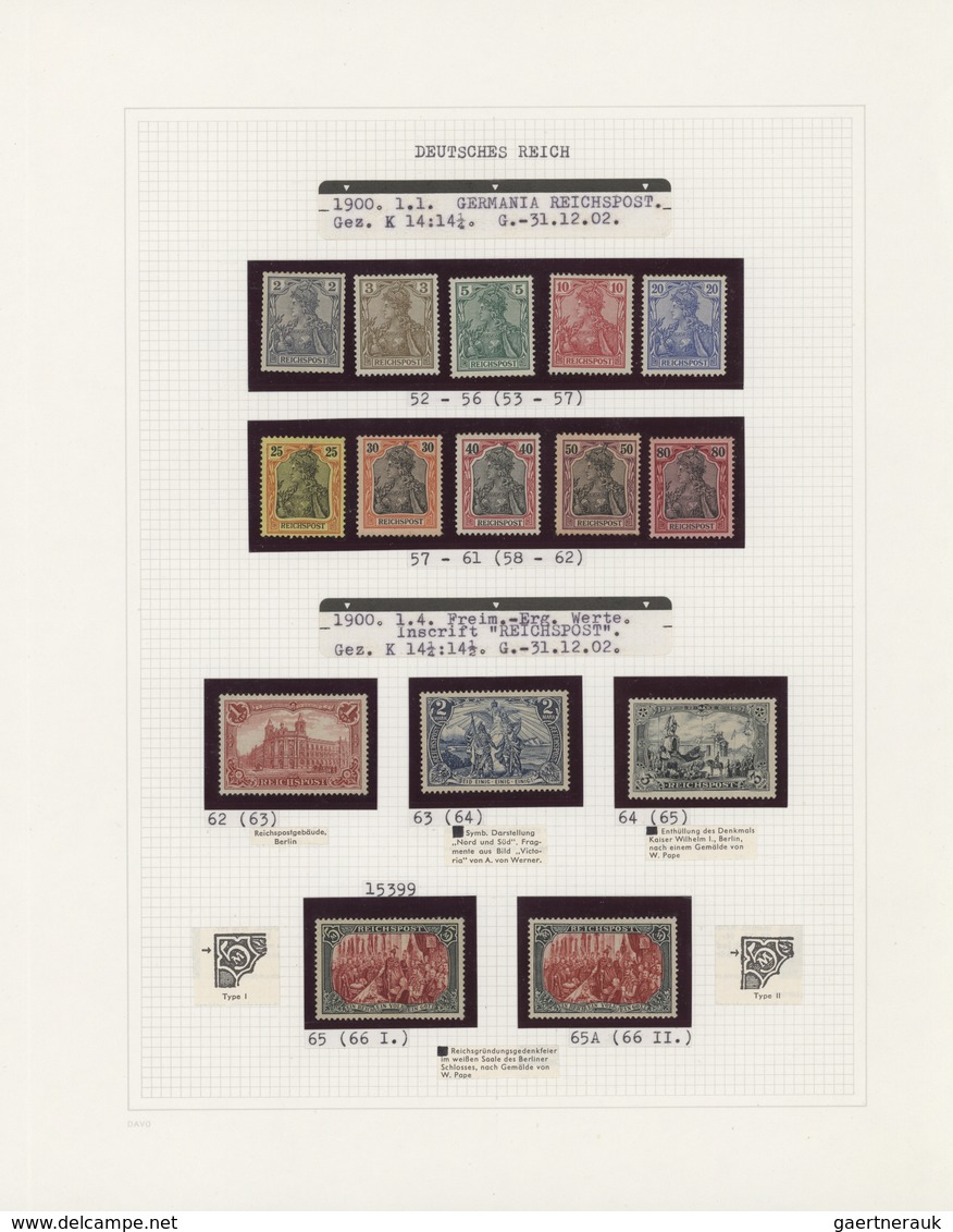Deutsches Reich: 1872/1917, Hochwertige, Ungebrauchte Und Postfrische Sammlung Ab Mi.-Nr. 1 (Befund - Collections