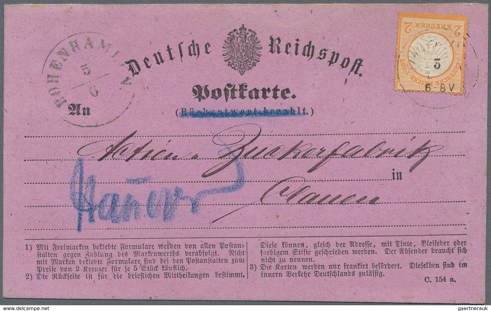 Deutsches Reich: 1872/1920 (ca.), Posten Von Ca. 90 Belegen Ab Den Brustschilden Bis Germania, Dabei - Collections