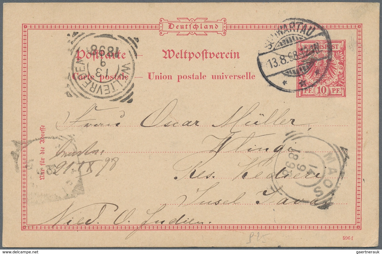 Deutsches Reich: 1872/1920 (ca.), Posten Von Ca. 90 Belegen Ab Den Brustschilden Bis Germania, Dabei - Collections