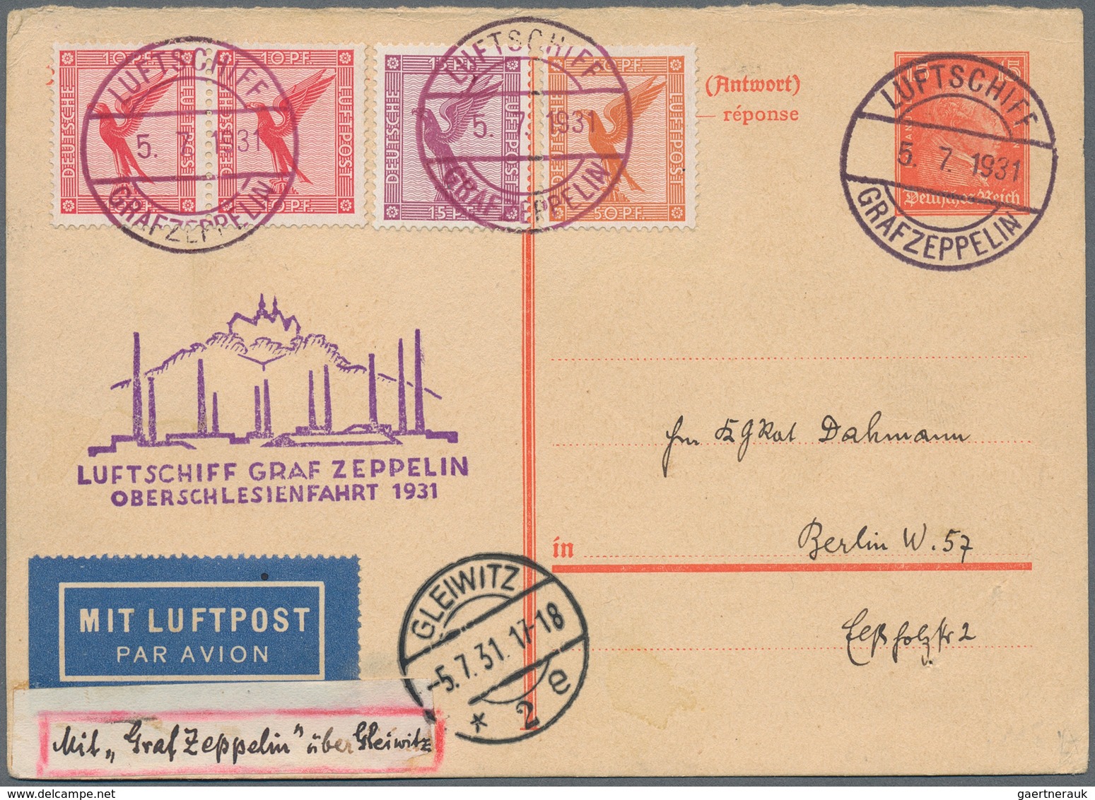 Deutsches Reich: 1872/1942, Lot Von 49 Briefen/Karten/Ganzsachen, Dabei Seepost, Zeppelin- Und Flugp - Sammlungen