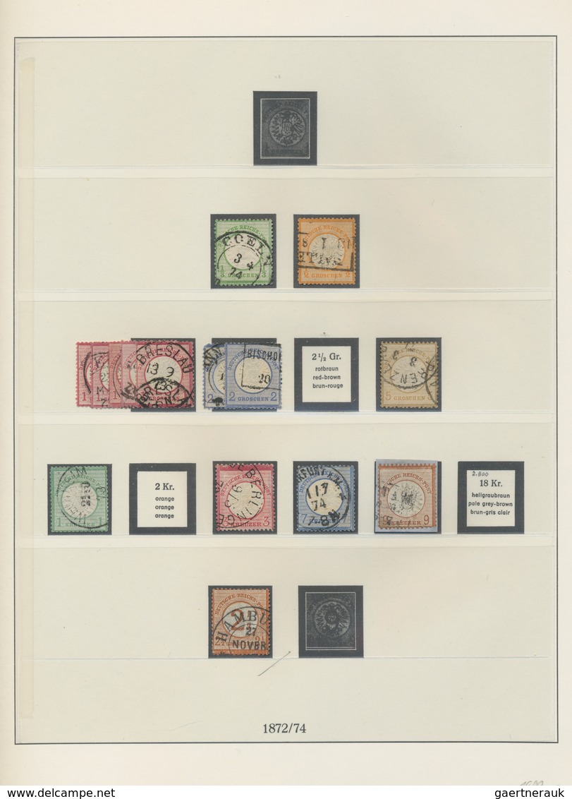 Deutsches Reich: 1872/1945, Gestempelte Sammlung Brustschilde Bis III.Reich In Zwei Ringbindern, Dab - Sammlungen