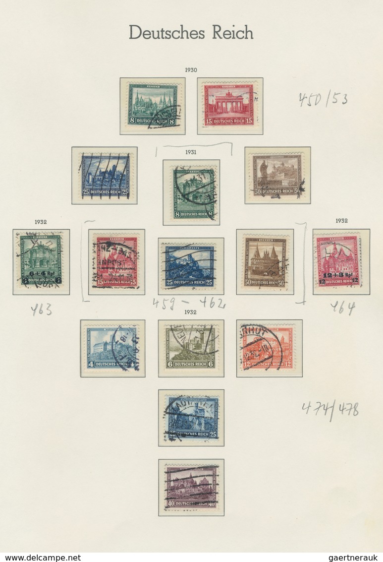 Deutsches Reich: 1872/1945, Meist Gestempelte Sammlung In Zwei Vordruckalben Ab Dem Brustschildteils - Collections