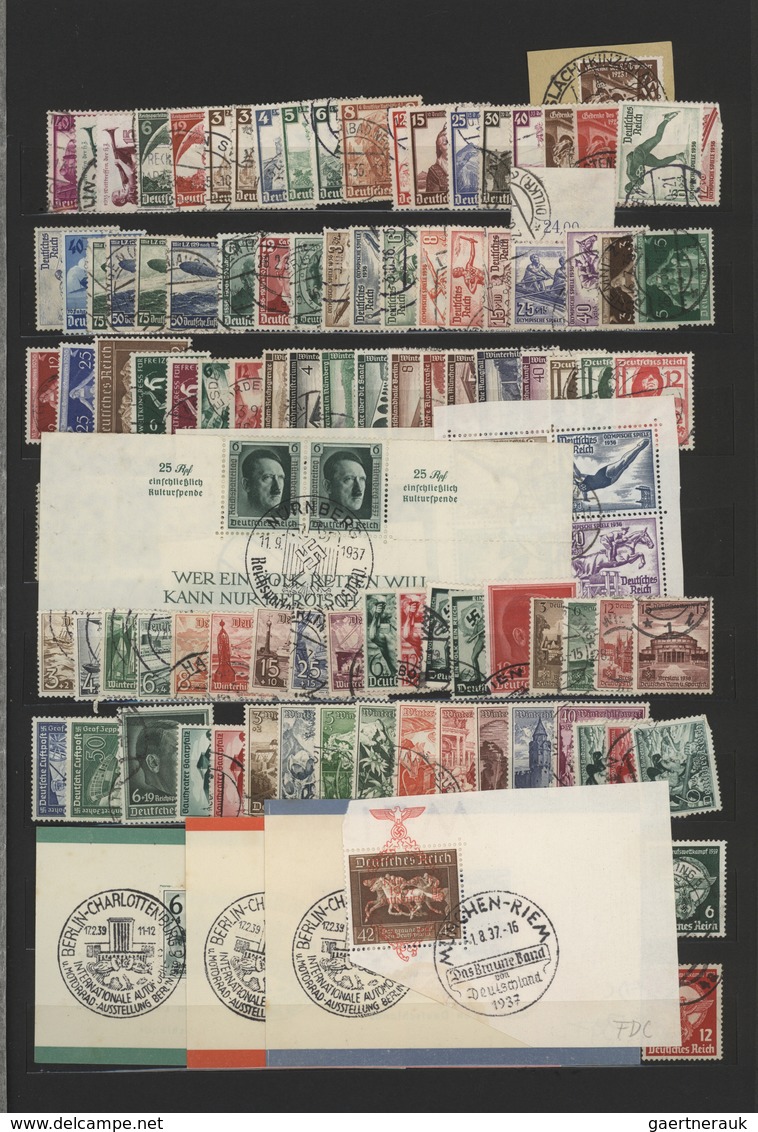 Deutsches Reich: 1872/1945, Reichhaltiger Sammlungsbestand Brustschilde Bis III.Reich Auf Steckseite - Collections