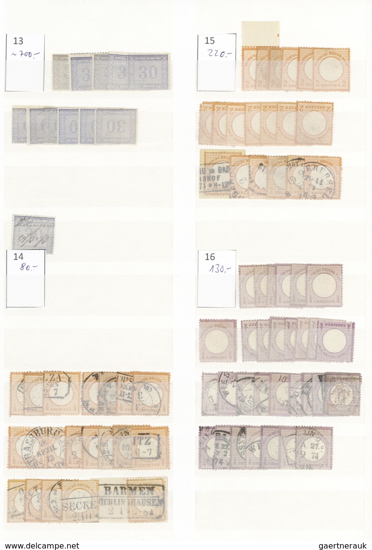 Deutsches Reich: 1872/1945, Umfangreicher, Meist Gestempelter Und Ungebrauchter Bestand Inkl. Dienst - Collections