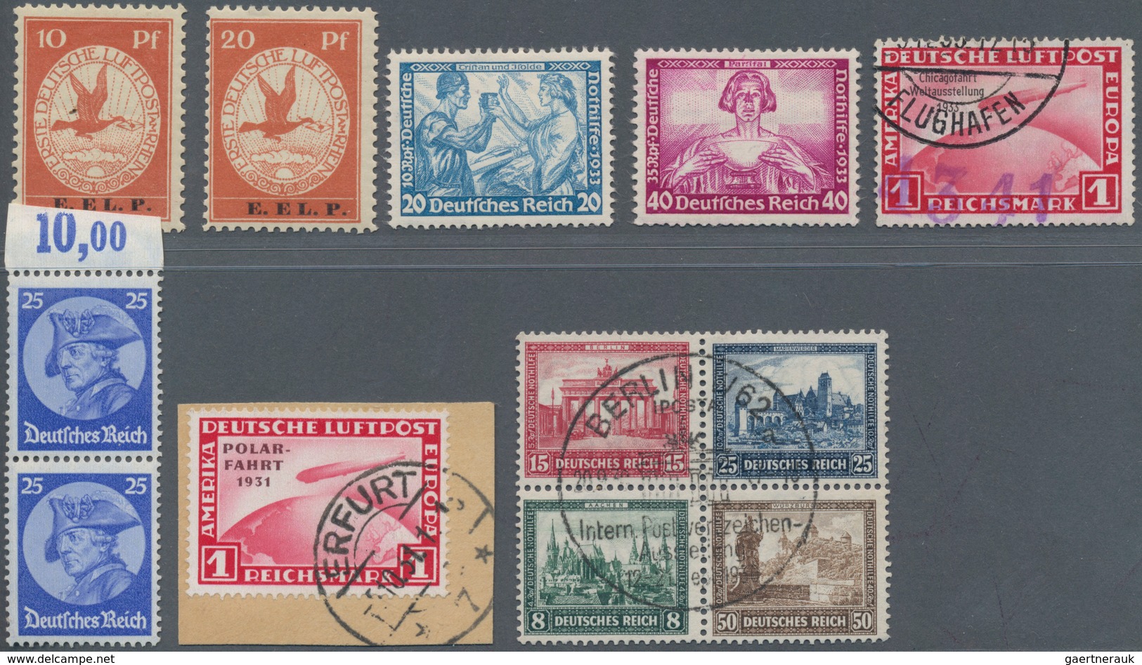 Deutsches Reich: 1872-1945, Gemischt Angelegte Sammlung Ab Brustschilder Mit Hauptwert Nach 1923, Hi - Collections