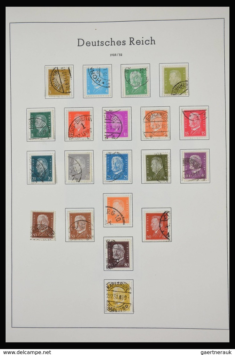 Deutsches Reich: 1872-1945: Almost complete, mostly used collection German Reich 1872-1945 in old Le