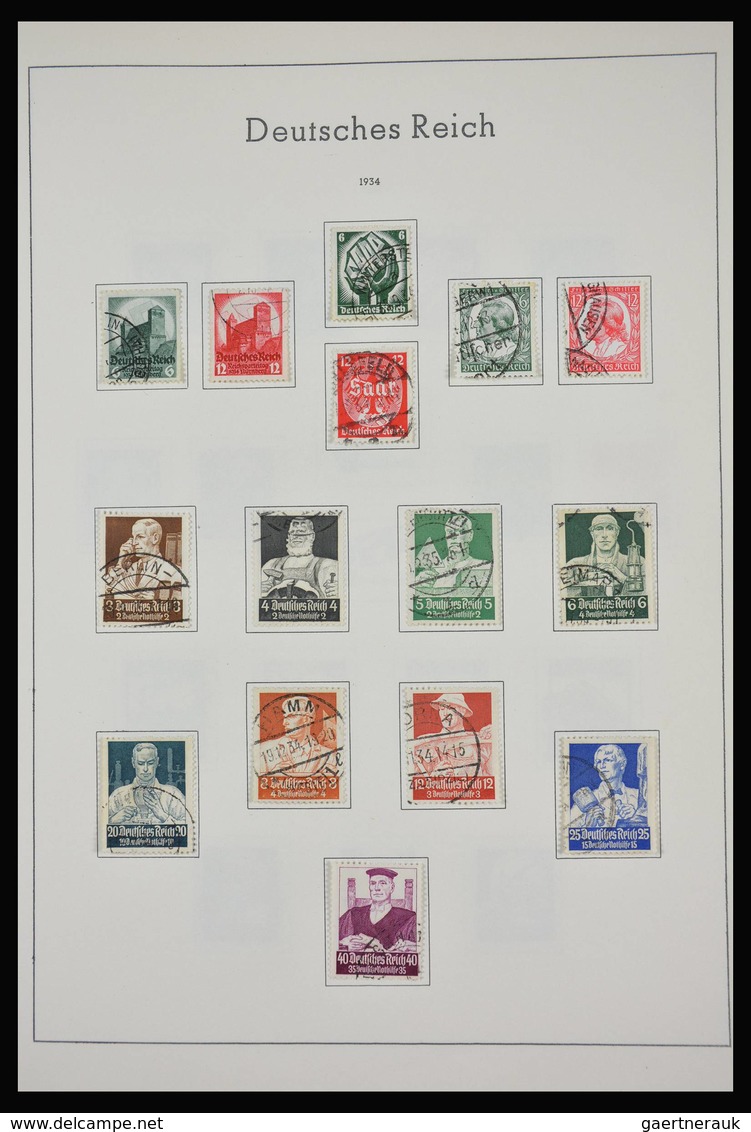 Deutsches Reich: 1872-1945: Almost complete, mostly used collection German Reich 1872-1945 in old Le