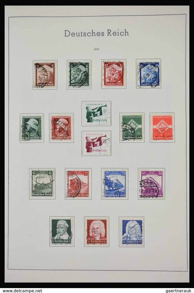 Deutsches Reich: 1872-1945: Almost complete, mostly used collection German Reich 1872-1945 in old Le