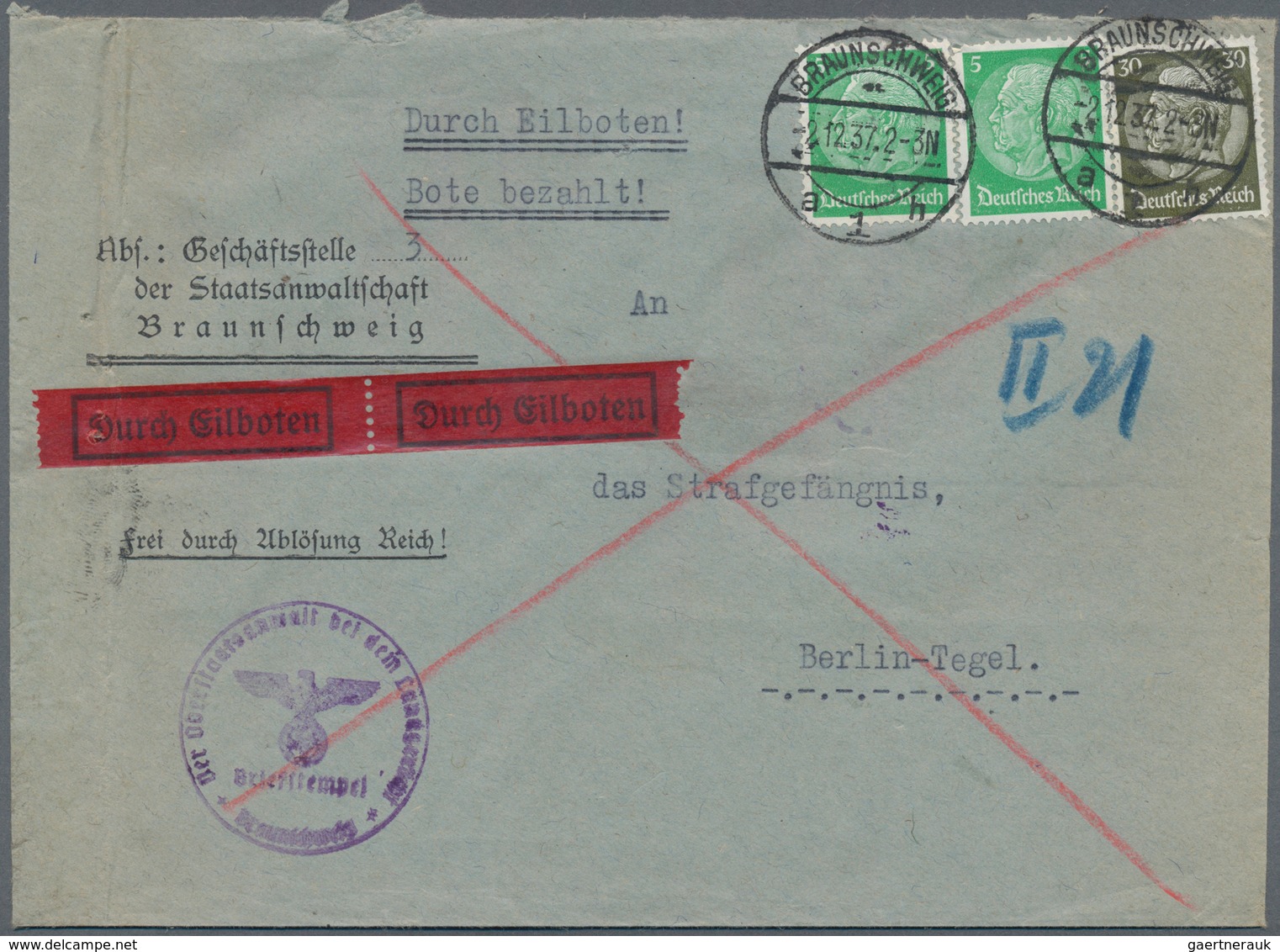 Deutsches Reich: 1877/1941, 30 Belege, Alle Per Eilboten, Rohrrpost/Eilboten, Luftpost-Eilboten Sowi - Collections