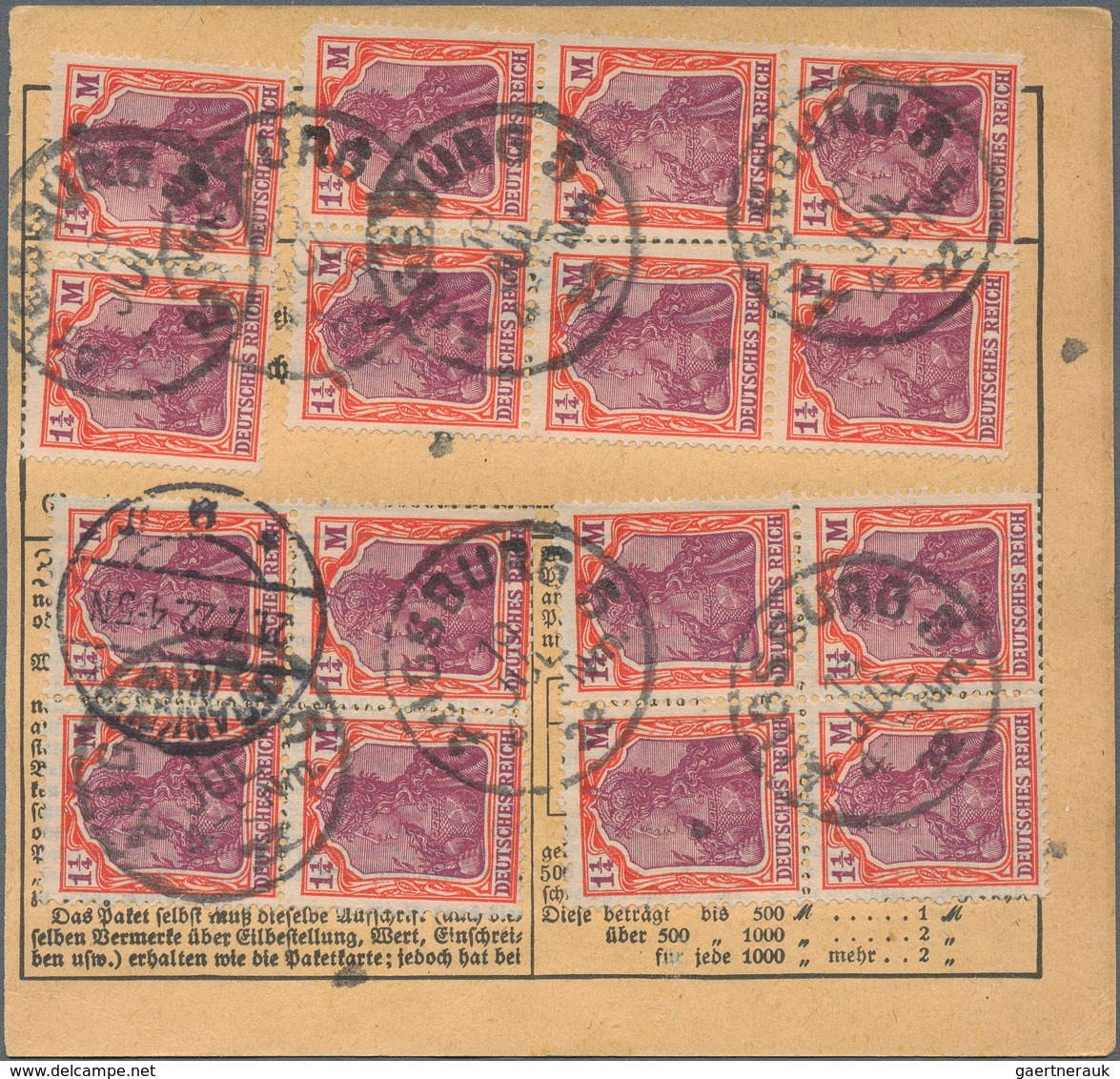 Deutsches Reich: 1881-1945, Paketkarten, Partie Mit über 1.000 Exemplaren Nach Den Tarifen Geordnet, - Collections