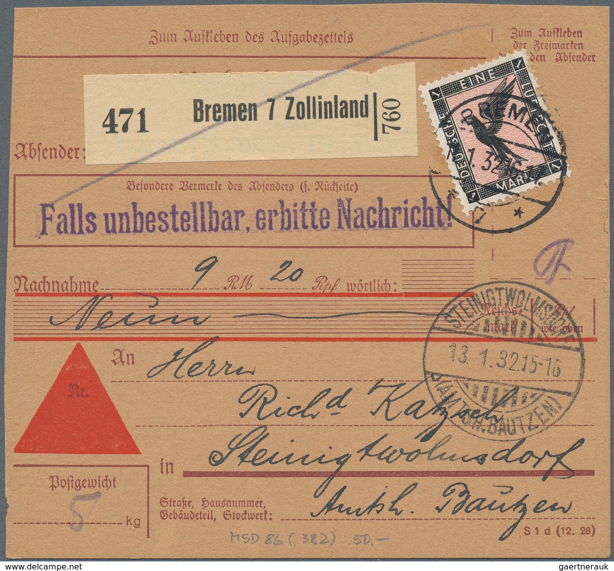 Deutsches Reich: 1881-1945, Paketkarten, Partie mit über 1.000 Exemplaren nach den Tarifen geordnet,