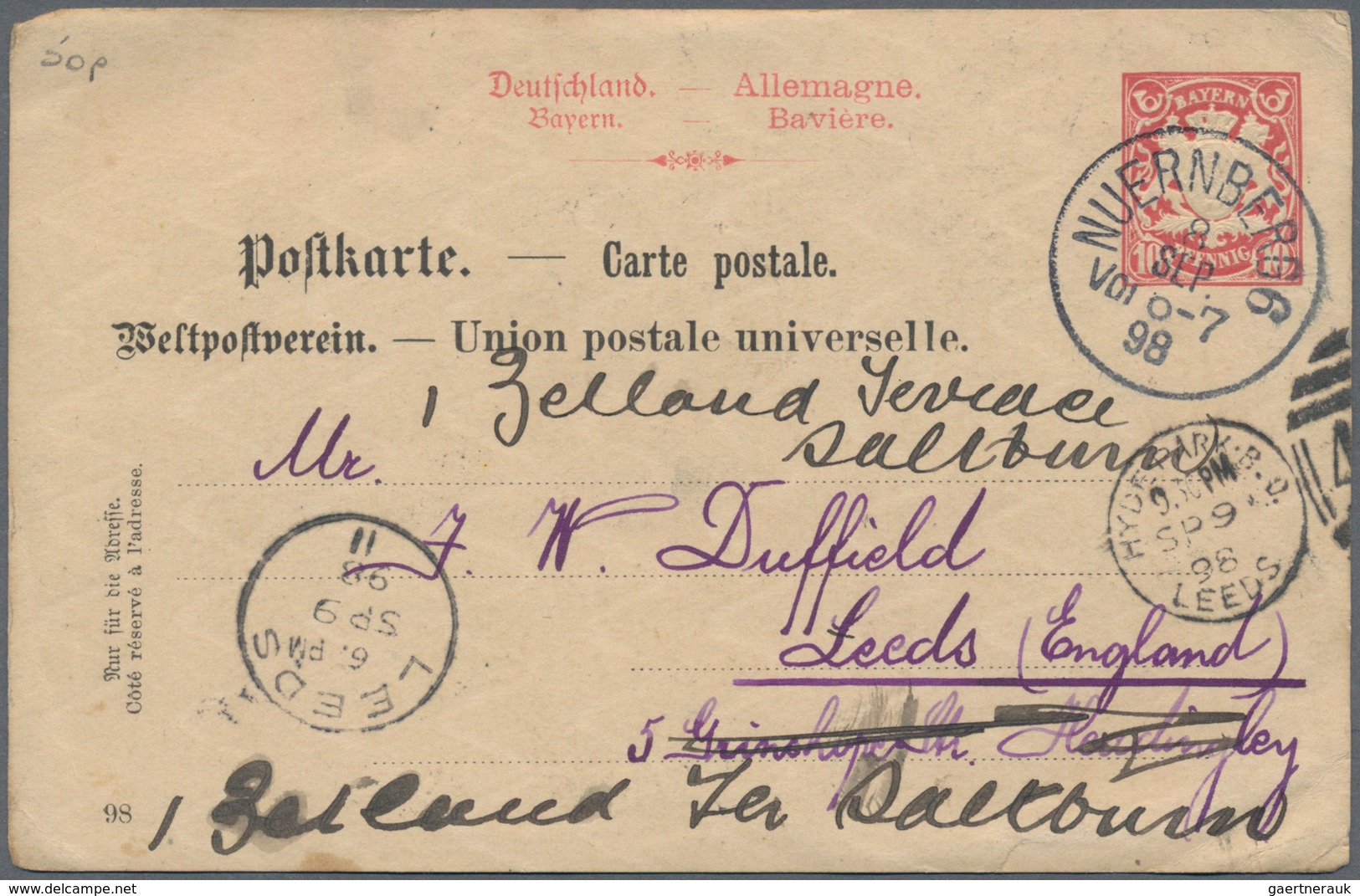 Deutsches Reich: 1890/1920 (ca.), Dt.Reich Und Bayern, Partie Von Ca. 70 Briefen Und Karten, Untersc - Collections