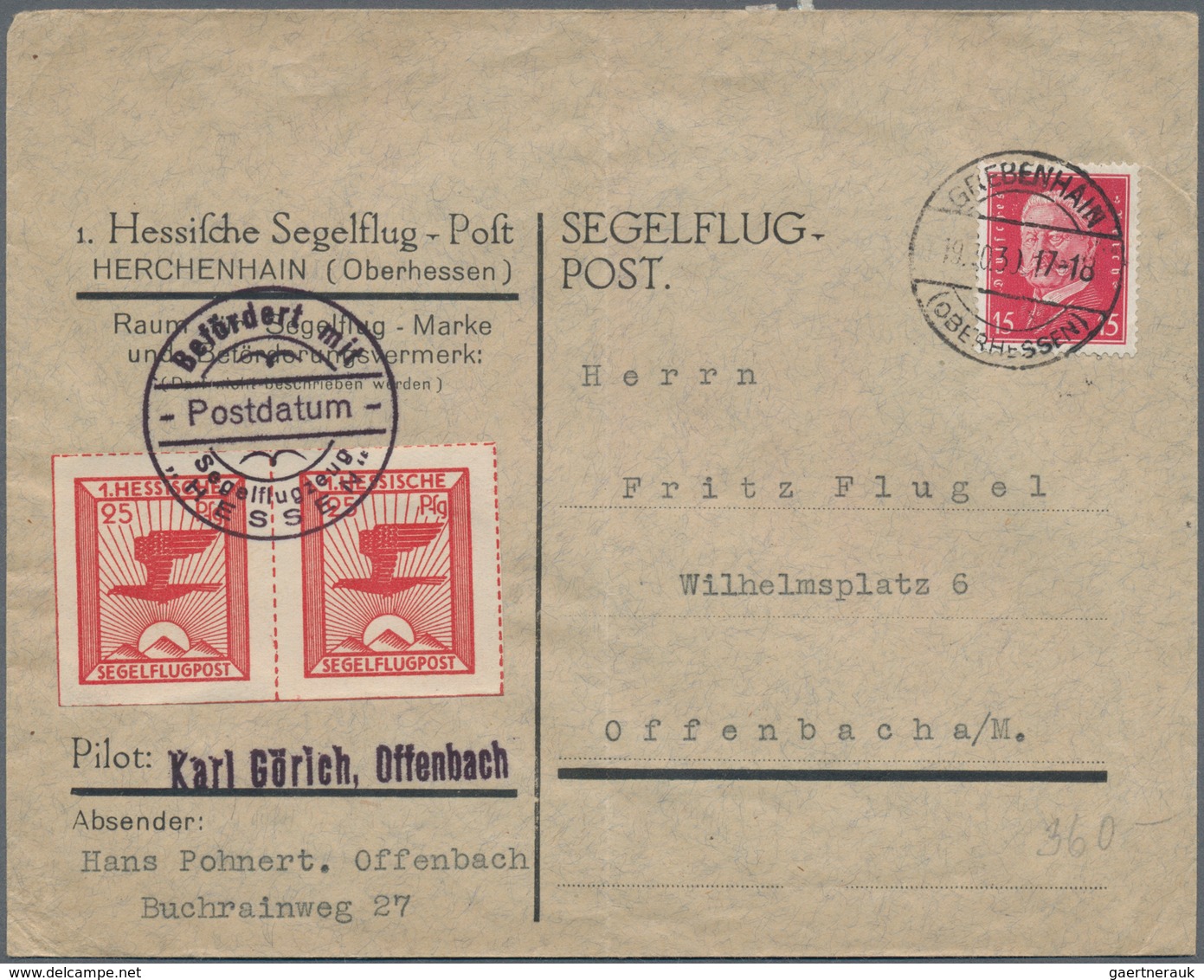 Deutsches Reich: 1912/1938 (ca.), schöner Posten von knapp 50 Belegen, dabei seltene Frankaturen wie