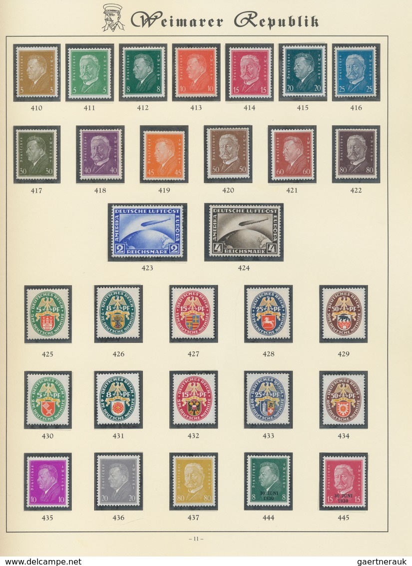 Deutsches Reich: 1919/1945, Saubere Vielfach Postfrisch Geführte Sammlung In 2 Sieger-Alben, Augensc - Collections