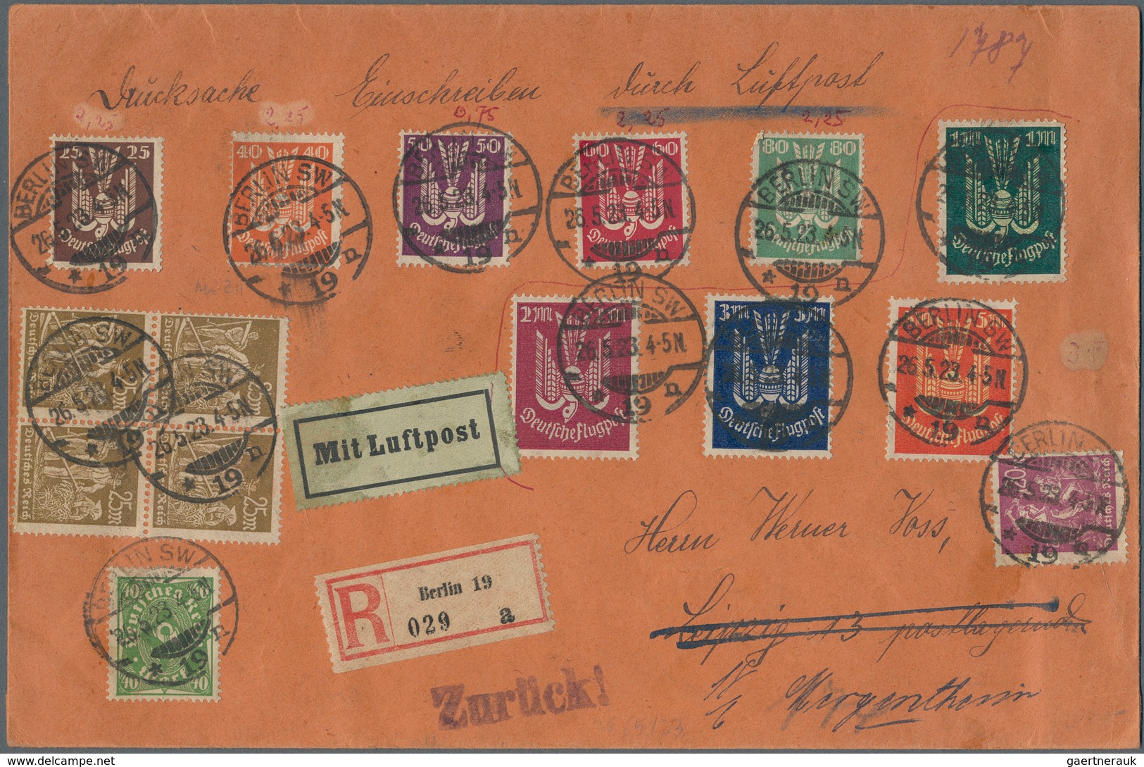 Deutsches Reich: 1920/1945 (ca). Posten Von 200-300 Belege Und Postkarten, Dabei Marineschiftspost, - Collections