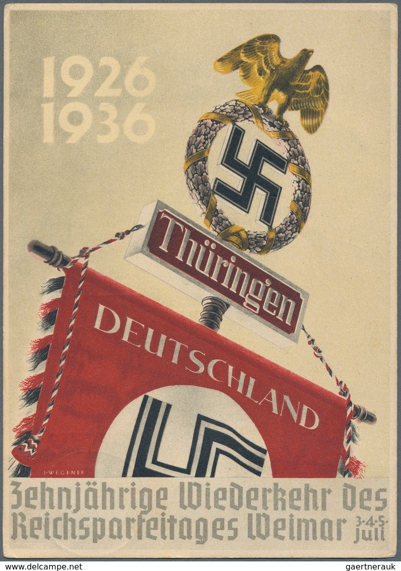 Deutsches Reich: 1920/1945 (ca). Posten Von 200-300 Belege Und Postkarten, Dabei Marineschiftspost, - Collections