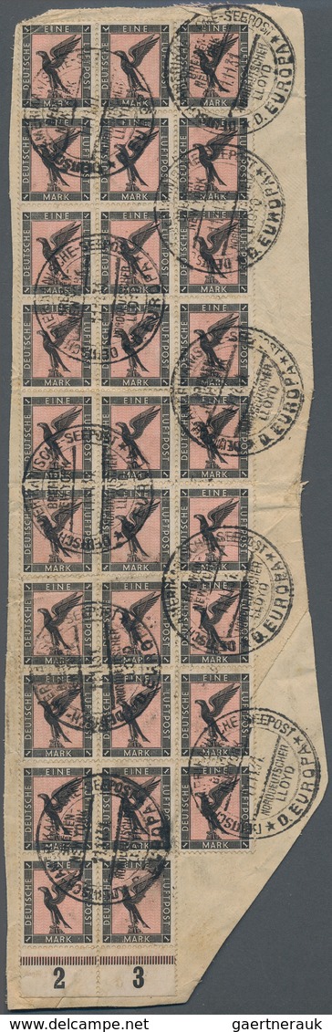 Deutsches Reich: 1922/1931, Zwei Größere Bedarfsgestempelte Einheiten: MiNr. 196 Im 20er-Block Und M - Collections