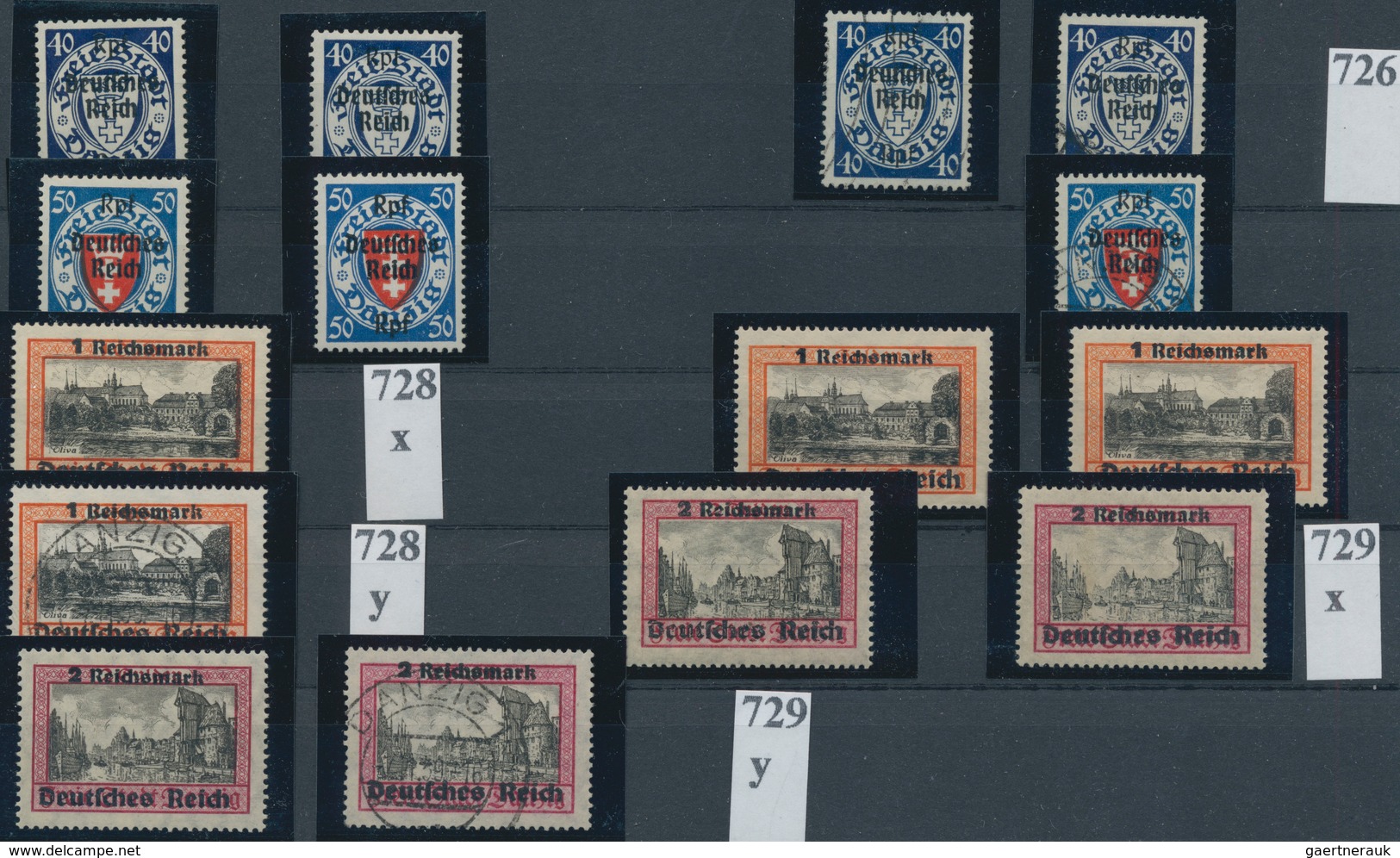 Deutsches Reich: 1928/1940, Saubere Postfrische Und Gestempelte Zusammenstellung Auf Steckkarten, Da - Collections