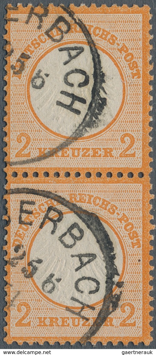 Deutsches Reich - Brustschild: 1872/1874, Lot Von Vier Marken: MiNr. 1 Auf Unkompletter Karte, 11 Mi - Collections