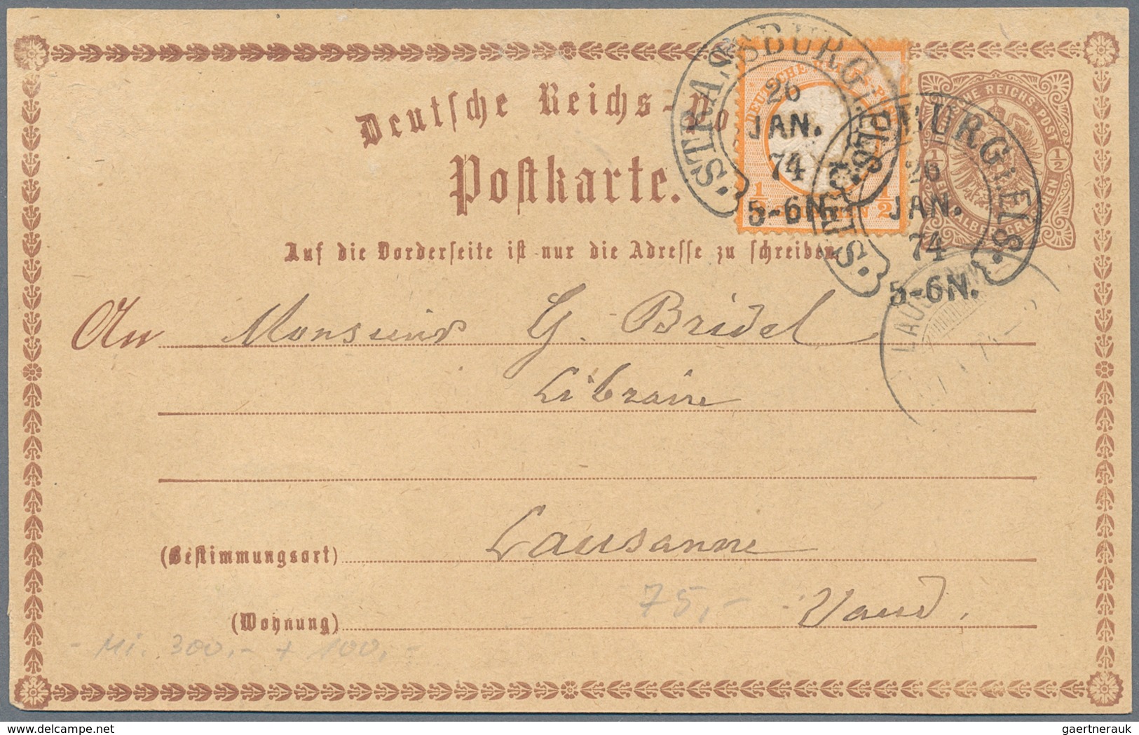 Deutsches Reich - Brustschild: 1872/1874, Reichhaltiger Posten Von Rund 140 Belegen, Dabei Farb- Und - Collections