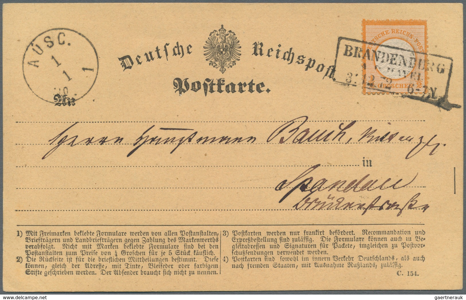 Deutsches Reich - Brustschild: 1872/1874, Sammlung Von Ca. 130 Briefen/Karten, Dabei Gute Stempelvie - Collections