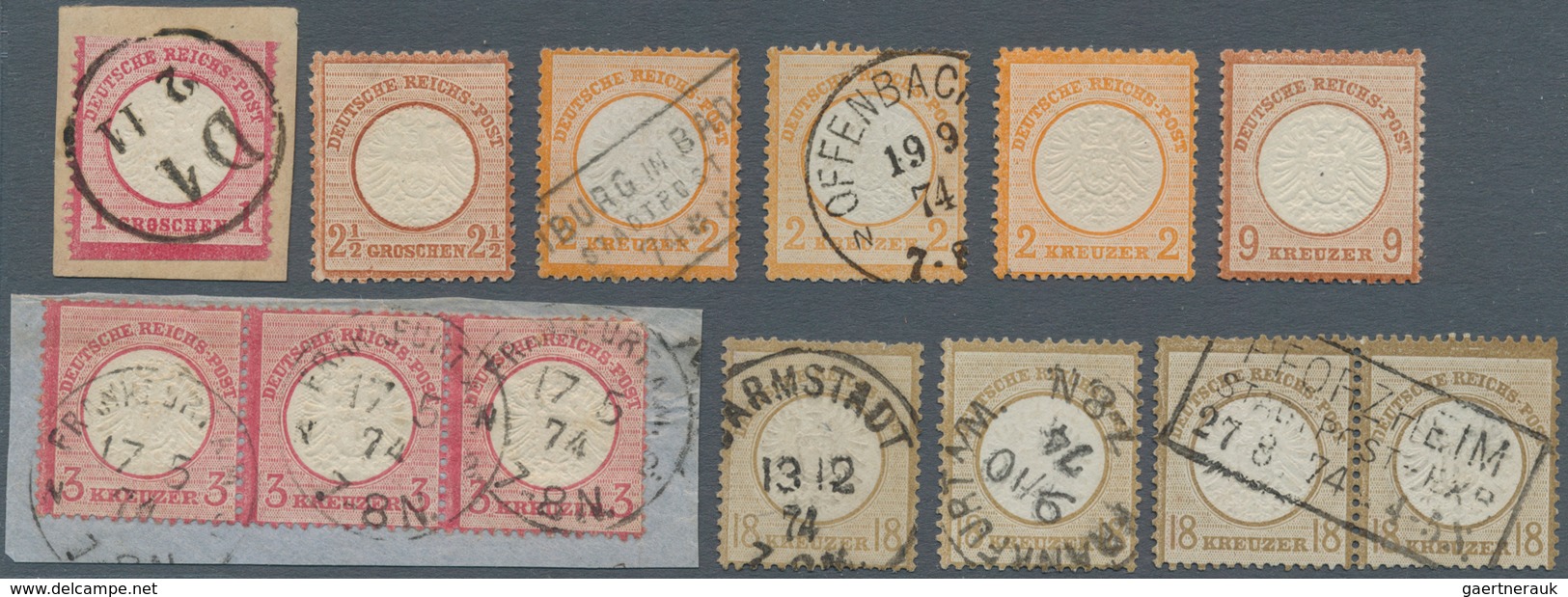 Deutsches Reich - Brustschild: 1872/1875, Umfangreiche, Meist Ungebrauchte/postfrische Und Gestempel - Collections