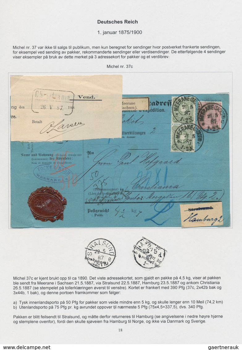 Deutsches Reich - Pfennige: 1887/1900, 2 Mark Innendienstmarke (MiNr. 37), Partie Von Vier Besseren - Colecciones