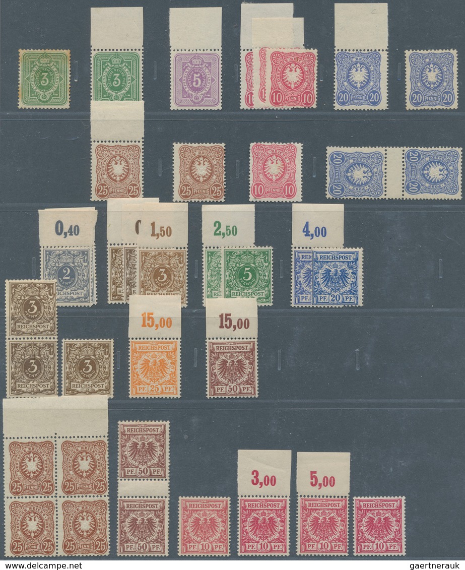 Deutsches Reich - Pfennig: 1880/99, Schöner Sammlungsteil Pfennig & Krone/Adler Postfrisch (wenig Un - Collections