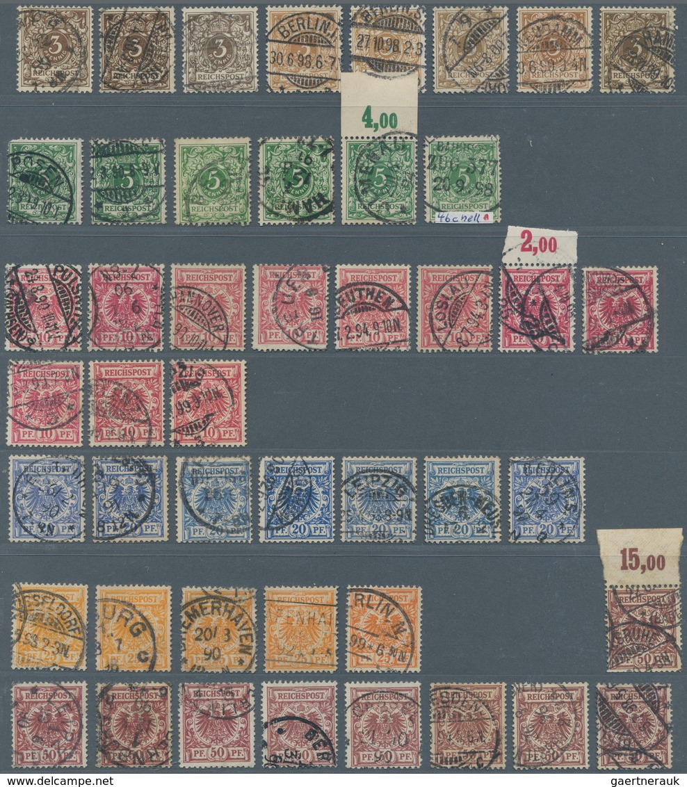 Deutsches Reich - Krone / Adler: 1889/99, Schöner Sammlungsteil Krone/Adler Gestempelt, Alle Farben - Collections