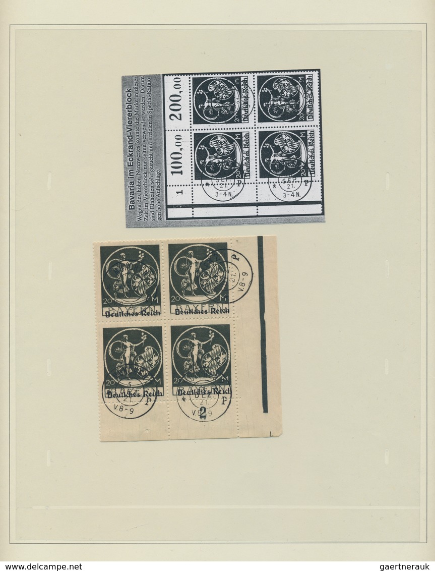 Deutsches Reich - Germania: 1920, Bayern Abschiedsausgabe 20 M Mit Überdruck, Vollständiger Bogen (2 - Collections