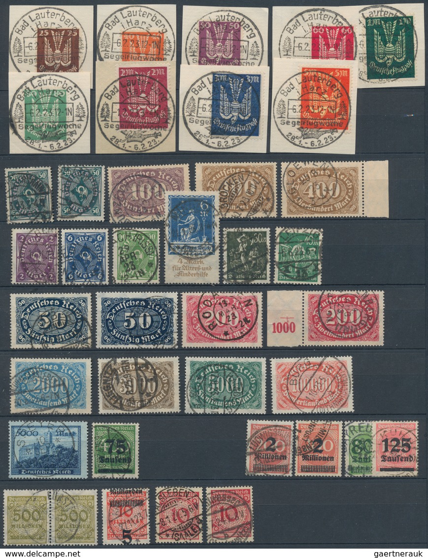 Deutsches Reich - Inflation: 1916/1923, Saubere Gestempelte Sammlung Von Geprüften Marken, Dabei Etl - Collections