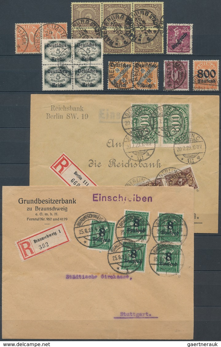 Deutsches Reich - Inflation: 1916/1923, Saubere Gestempelte Sammlung Von Geprüften Marken, Dabei Etl - Collections