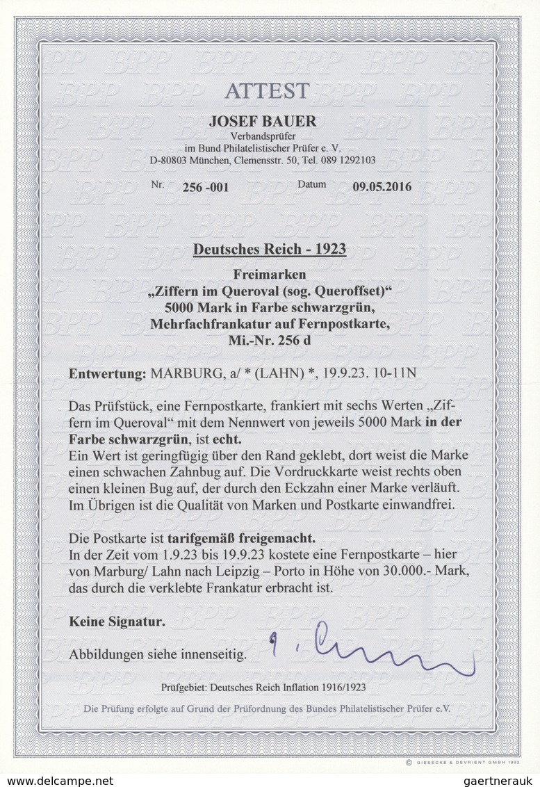 Deutsches Reich - Inflation: 1916/1923, sehr umfangreiche Spezialsammlung auf selbstgestalteten Albe